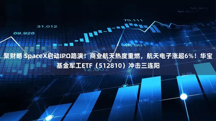 聚财略 SpaceX启动IPO路演！商业航天热度重燃，航天电子涨超6%！华宝基金军工ETF（512810）冲击三连阳